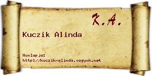 Kuczik Alinda névjegykártya